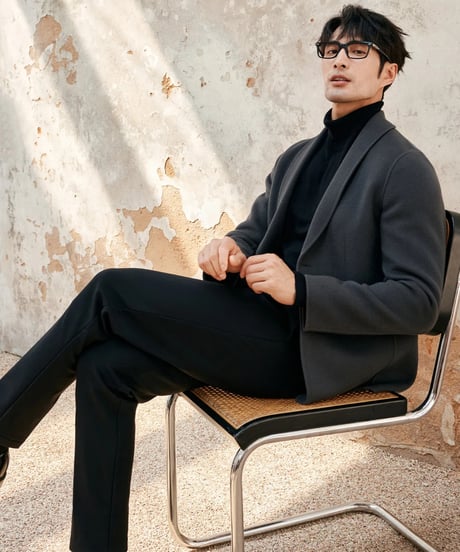 merino wool turtleneck sweater /4color　SH2386