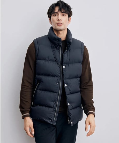 white goose down vest jacket /2color　SH2336