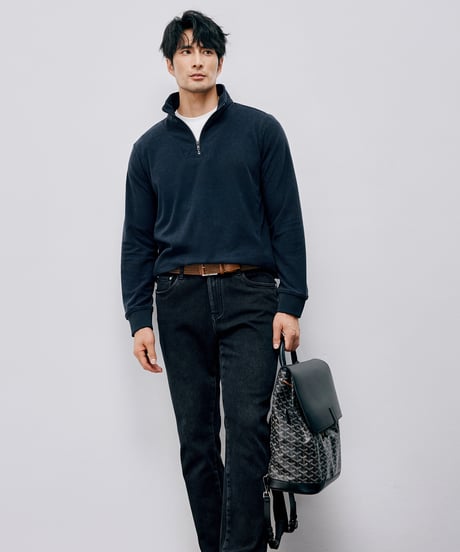 half-zip sweatshirt /2color　SH2585