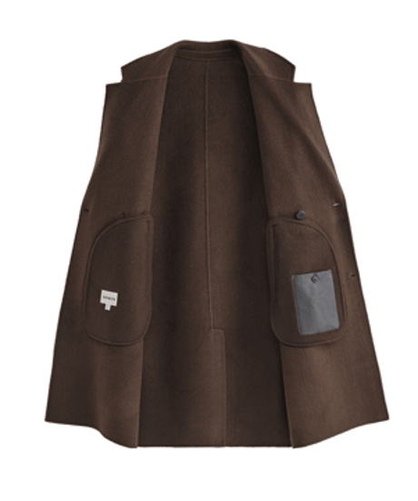 wool coat in mulberry silk /2color　SH2602