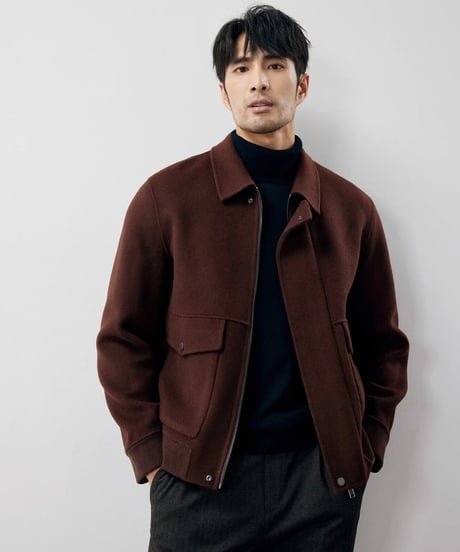 short jacket lapel wool /3color　SH2243