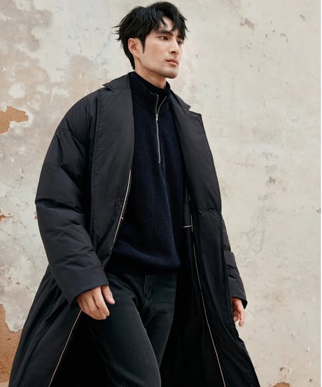 white goose long down jacket　SH2409