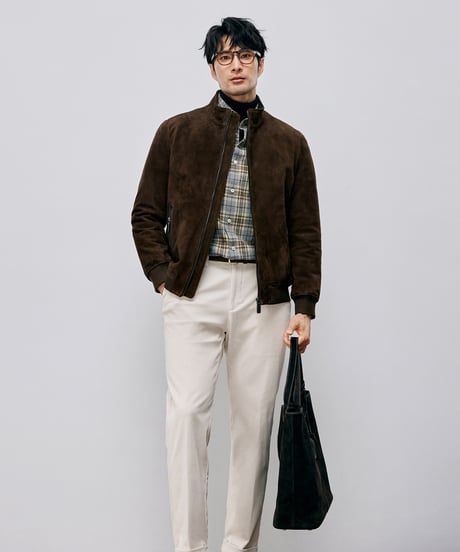 shirt long sleeves cotton checkered brushed　SH2601