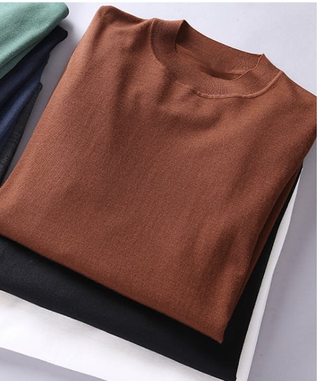 high neck sweater wool 100% /4color　SH2424