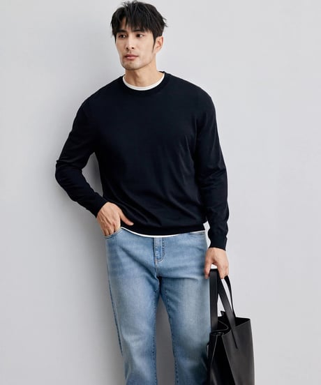 silk cotton sweater /3color　SH2129