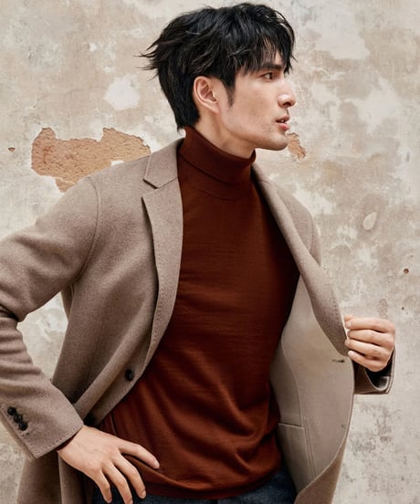 camel wool handmade casual jacket　SH2340