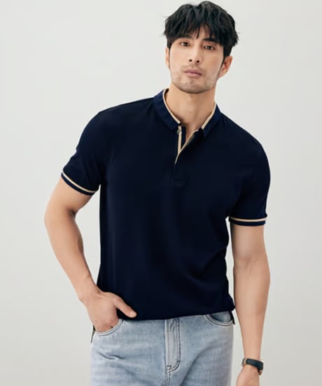 cotton lapel t-shirt　SH2422