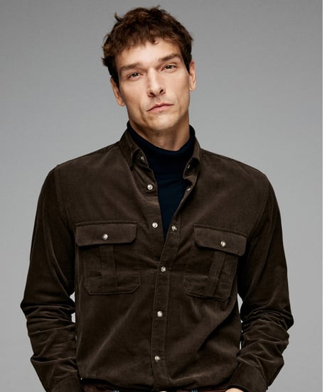 corduroy cotton shirt /2color　SH2639