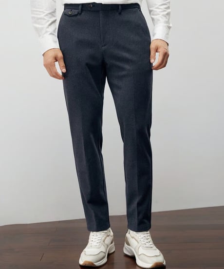 twill slim casual pants /2color　SH2207