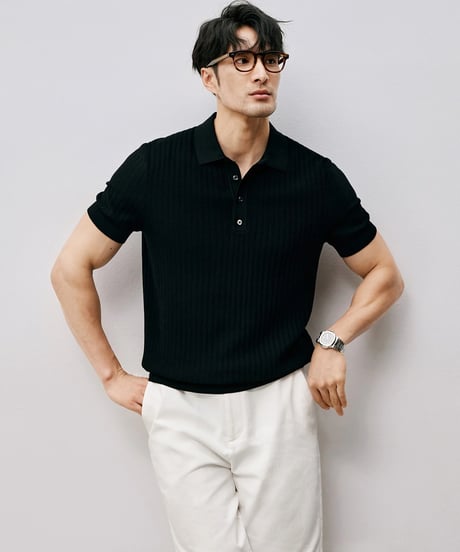 cotton polo shirt /2color　SH2483