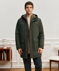 down jacket hood medium white goose /2color　SH2698