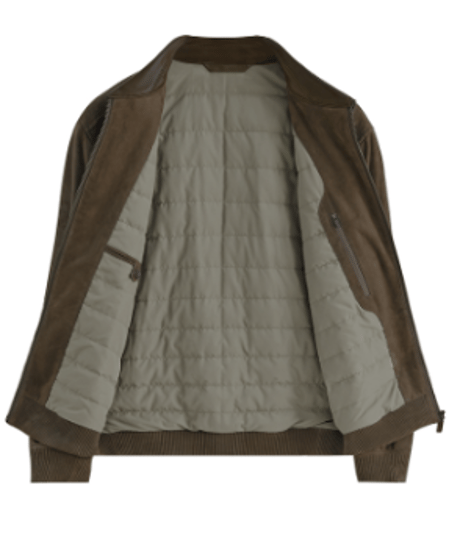 suede leather jacket with white goose down　SH2637