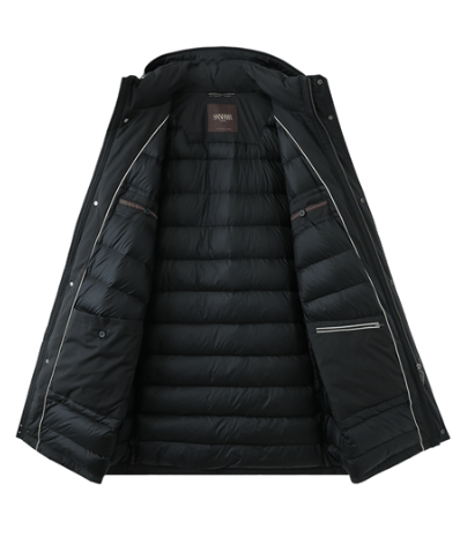 white goose down jacket medium hood /2color　SH2569