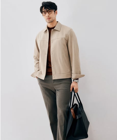 stretch suede jacket /3color　SH2676