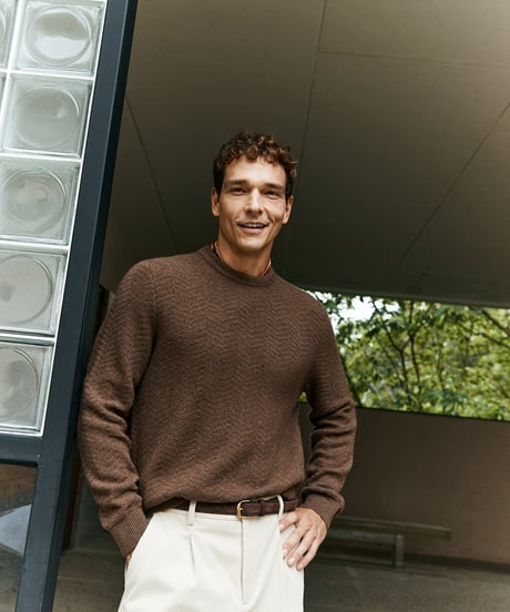 sweater cashmere shirt round neck /2color　SH2576
