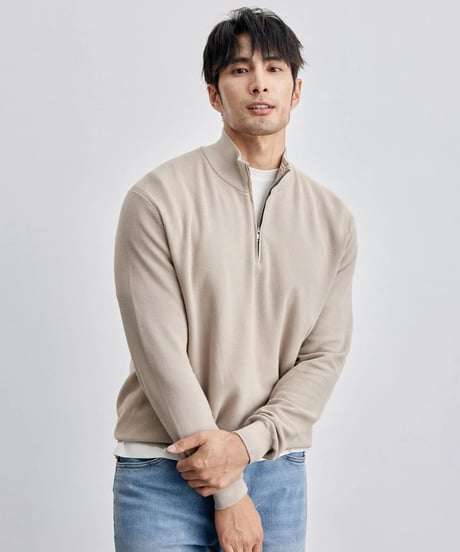 half zip sweater /2color　SH2128