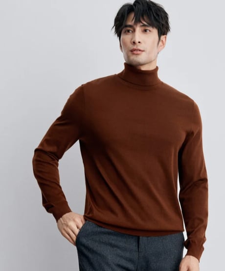 wool turtleneck sweater 100％ /4color　SH2347