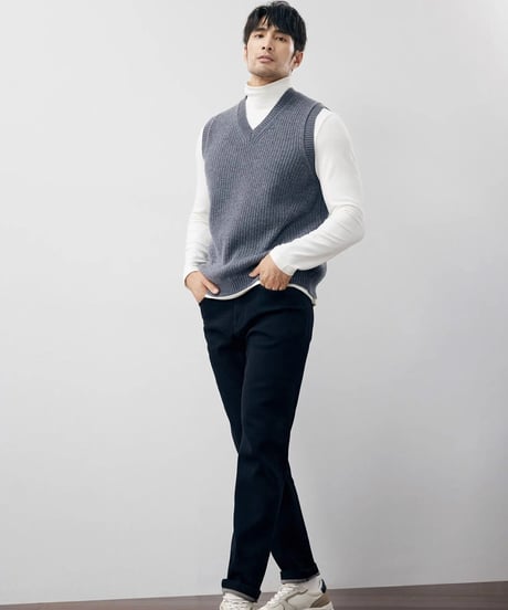 sweater sleeveless V neck wool /3color　SH2233