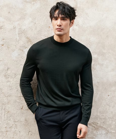 turtleneck sweater wool 100% /3color　SH2428