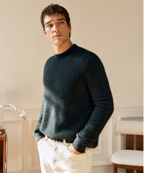 half turtleneck sweater cashmere 80% /2color　SH2570
