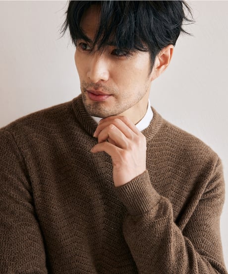 sweater cashmere shirt round neck /2color　SH2576