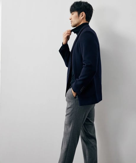 wool herringbone slim casual jacket /2color　SH2239