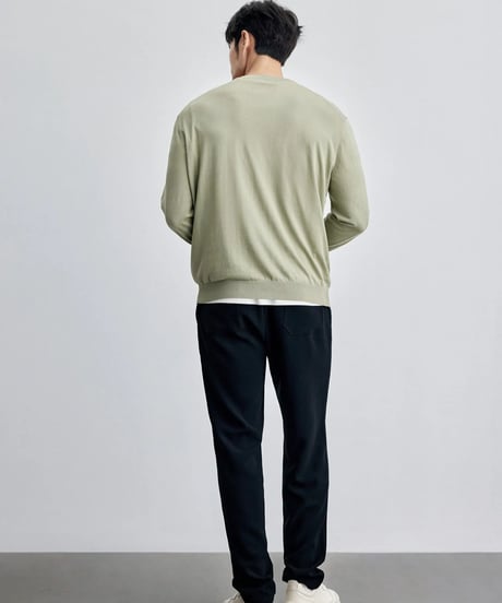 casual pants with elastic waistband straight fit　SH2125