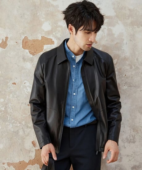 jacket mouton leather 100%　SH2012