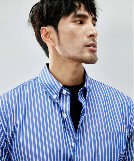 cotton striped shirt /2color　SH2275