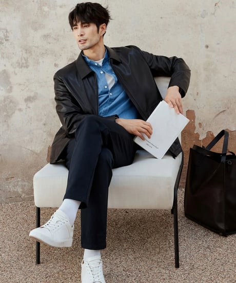 jacket mouton leather 100%　SH2012