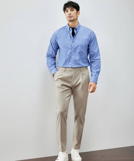 cotton striped shirt /2color　SH2275