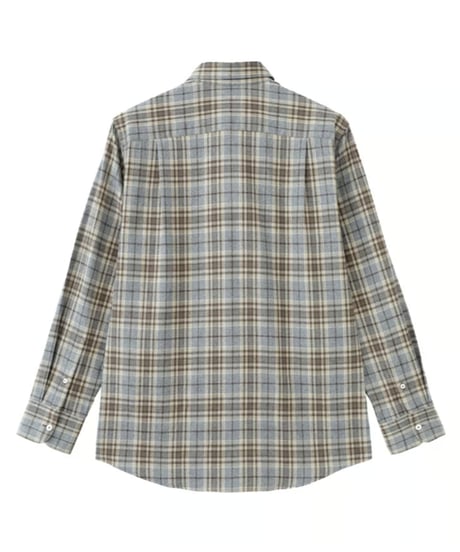 shirt long sleeves cotton checkered brushed　SH2601