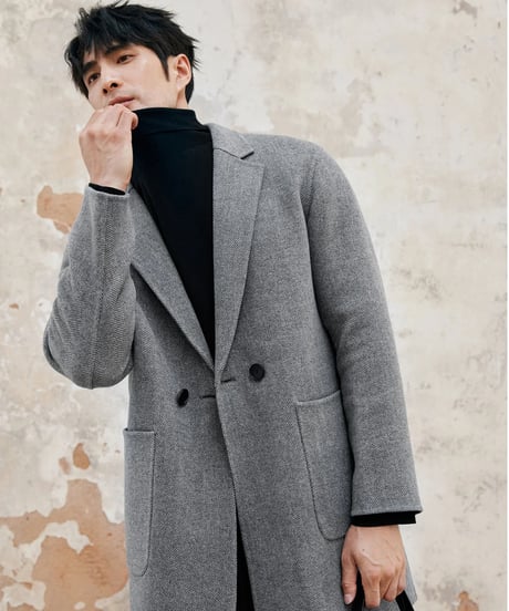 wool stand collar coat　SH2380