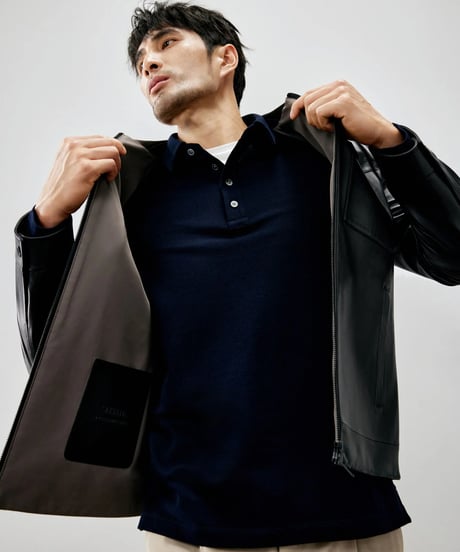 modal wool cotton pique t shirt /2color　SH2270