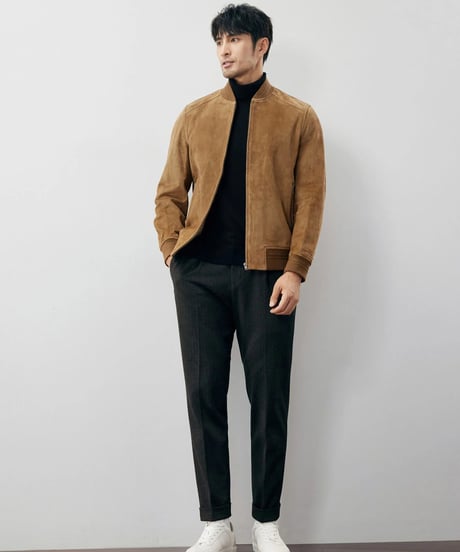 sheepskin suede leather jacket　SH2240