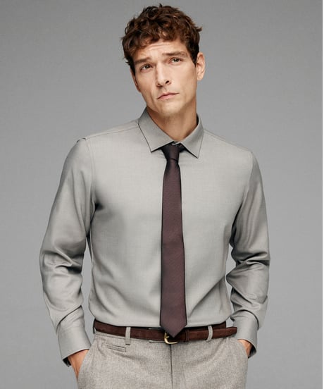 business casual shirt modal /4color　SH2661