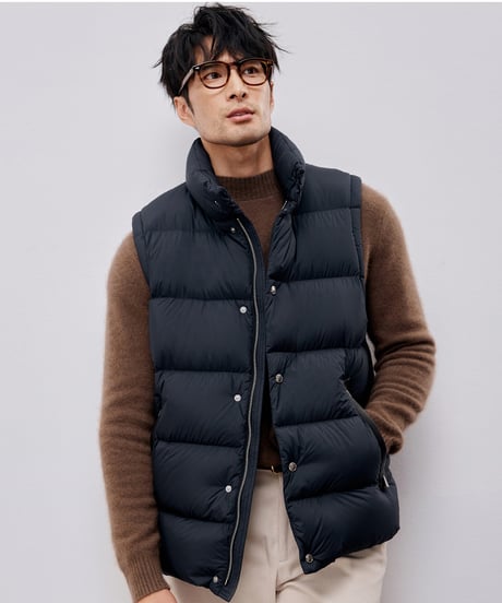down jacket vest white goose /2color　SH2597