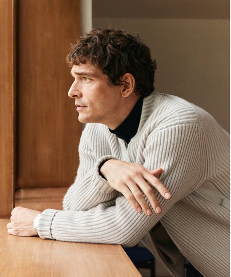 knitted jacket wool 100% /2color　SH2560