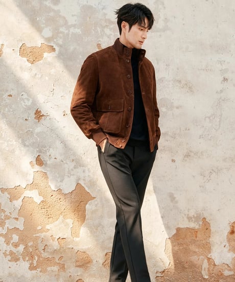 velvet stretch casual pants /2color　SH2389