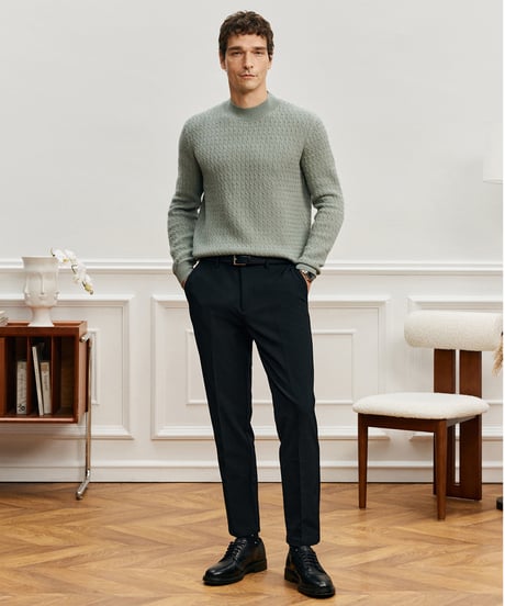 half turtleneck sweater wool cashmere　SH2564