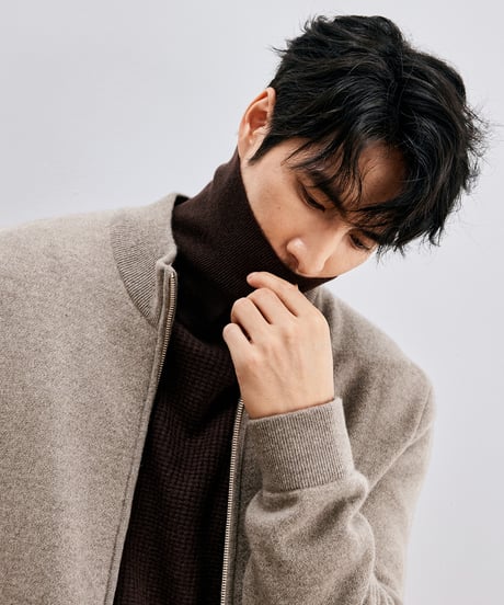 knit cardigan jacket cashmere /2color　SH2603