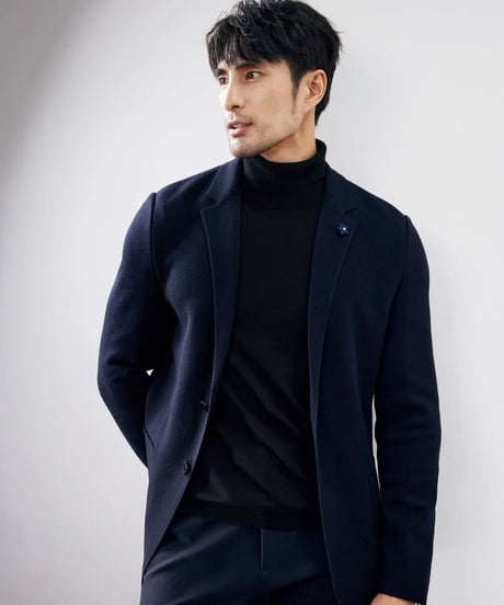 slim wool knit jacket /2color　SH2260
