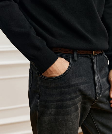 stretch cotton jeans down bottoms　SH2563