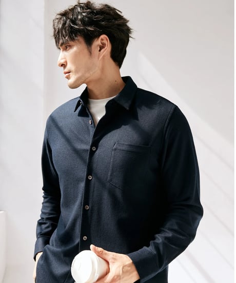 knit wool casual shirt　SH2430