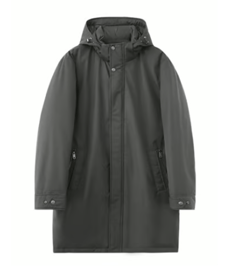 white goose down jacket medium hood /2color　SH2569