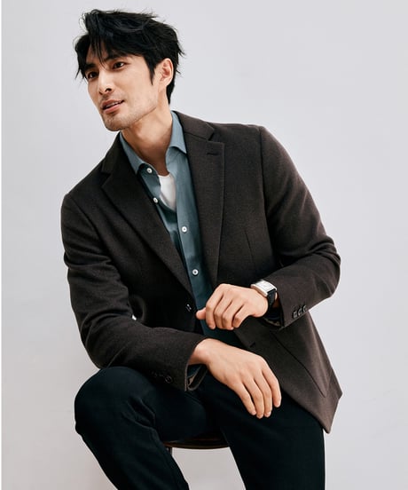 business casual shirt wool /2color　SH2612