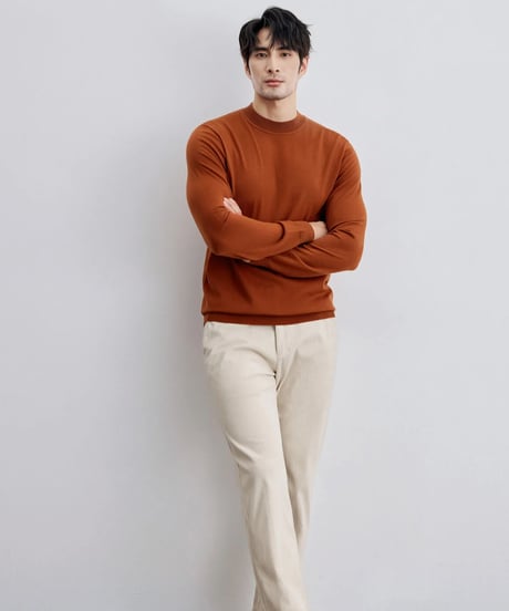 high neck sweater wool 100％ /7color　SH2316