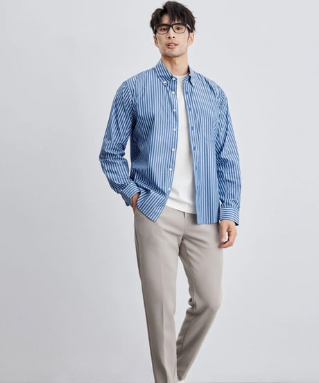 stripe long sleeve shirt /2color　SH2304
