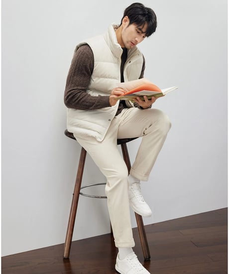 stand collar down vest jacket　SH2186