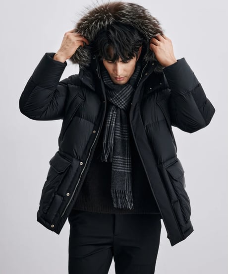 silver fox fur down jacket　SH2410